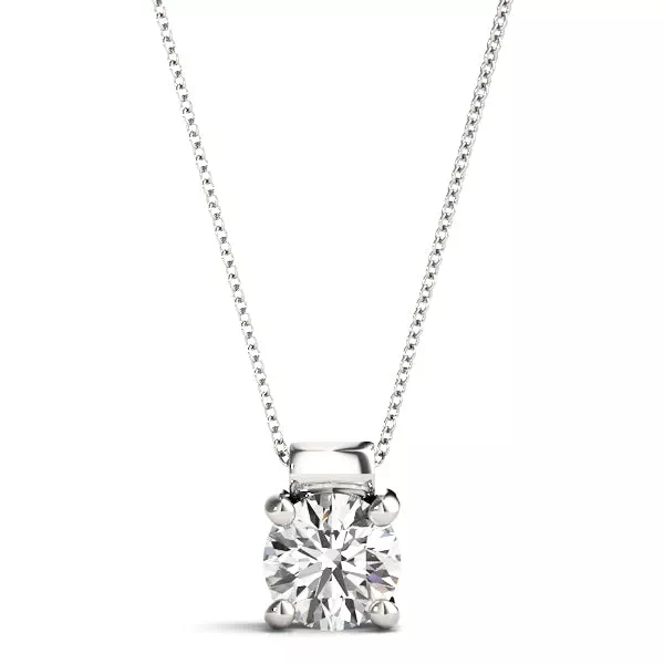 Rolled Bail Diamond Solitaire Necklace (1/2 ct. tw.)